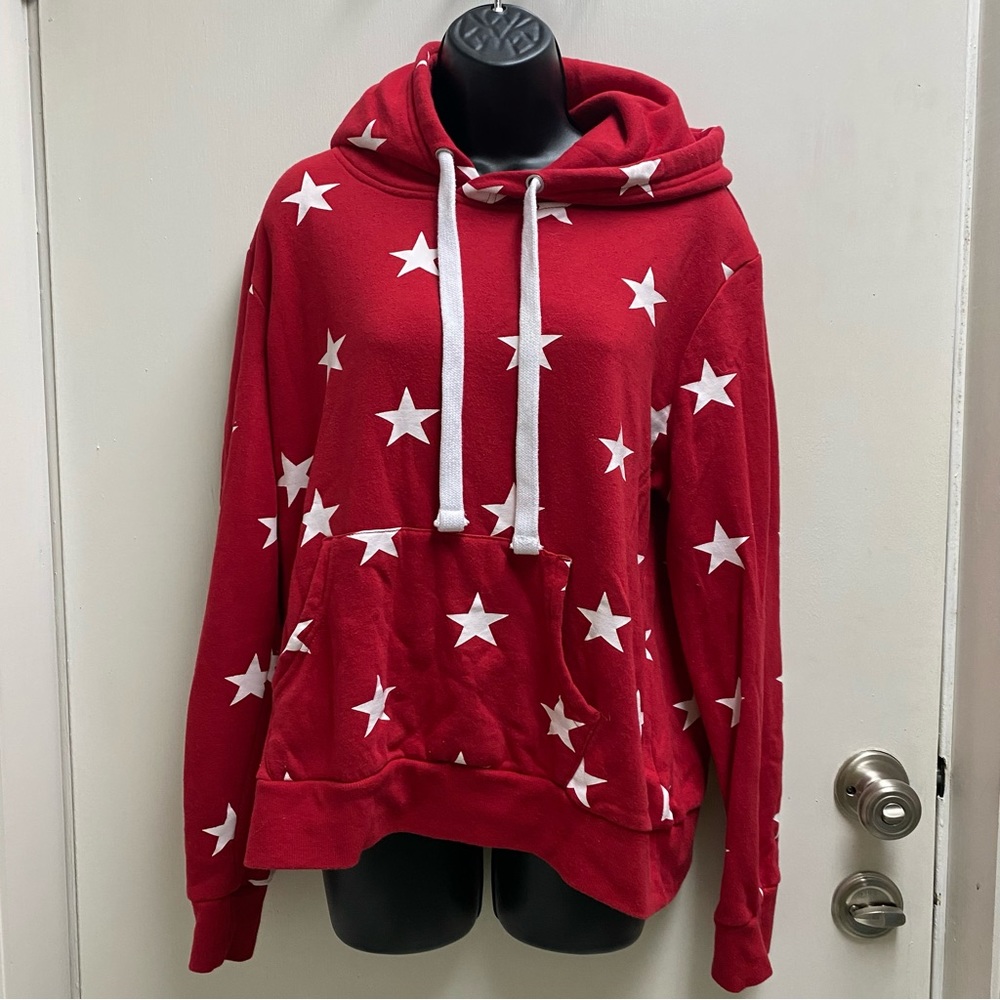 Esstive Ultra Soft Fleece Hoodie Withs Stars Size: L